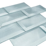 Zelfklevend Mozaïekpaneel | Subway 3D Blauw | 30,5×30,5 cm | Metaal