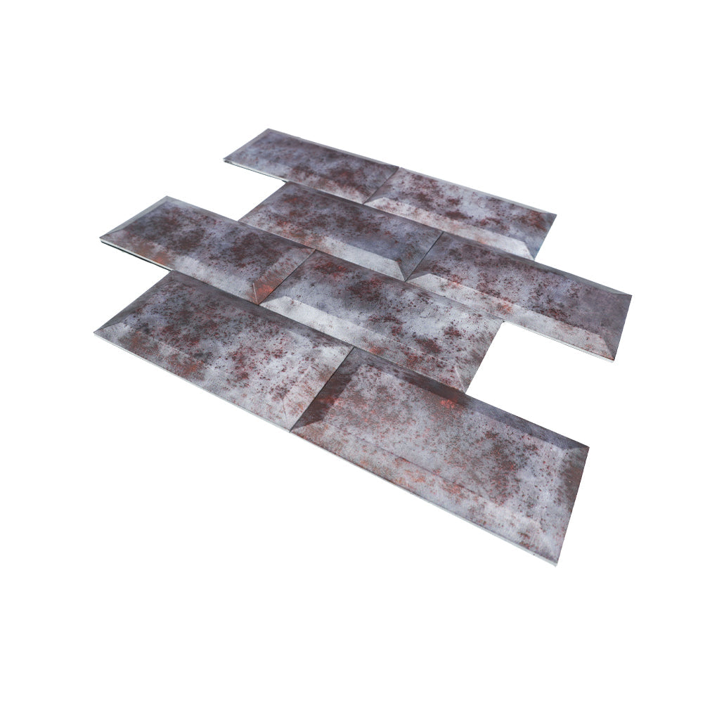 Zelfklevende mozaïektegel Subway 3D Grijs - productfoto 3
