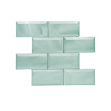 Zelfklevend Mozaïekpaneel | Subway 3D Pastelgroen | 30,5×30,5 cm | Metaal