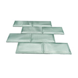 Zelfklevend Mozaïekpaneel | Subway 3D Pastelgroen | 30,5×30,5 cm | Metaal