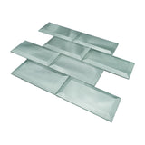 Zelfklevend Mozaïekpaneel | Subway 3D Pastelgroen | 30,5×30,5 cm | Metaal