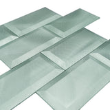 Zelfklevend Mozaïekpaneel | Subway 3D Pastelgroen | 30,5×30,5 cm | Metaal
