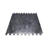 Zelfklevend Mozaïekpaneel | Steenstrip 3D Antraciet | 30×29,8 cm | Metaal