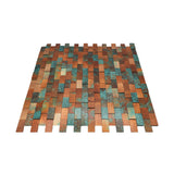 Zelfklevend Mozaïekpaneel | Steenstrip 3D Patina Koper | 30×29,8 cm | Metaal