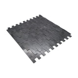 Zelfklevend Mozaïekpaneel | Steenstrip 3D Antraciet | 30×29,8 cm | Metaal
