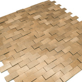 Zelfklevend Mozaïekpaneel | Steenstrip 3D Goud | 30×29,8 cm | Metaal