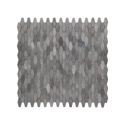 Zelfklevende Mozaïektegels Metaal Picket 3D Grijs 31×30 cm keukenachterwand