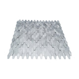 Zelfklevende Mozaïektegels Metaal | Picket 3D Zilver | 31×30 cm | Keuken, Bad & WC