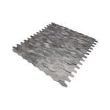 Zelfklevende Mozaïektegels Metaal | Picket 3D Grijs | 31×30 cm | Keuken, Bad & WC