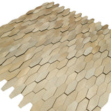 Zelfklevende Mozaïektegels Metaal | Picket 3D Goud | 31×30 cm | Keuken, Bad & WC