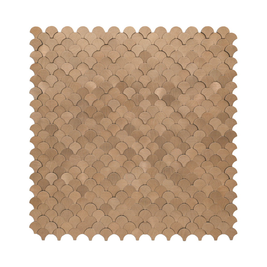 Zelfklevende Mozaïektegels Metaal Visschub Koper 28,8×29,8 cm keukenachterwand