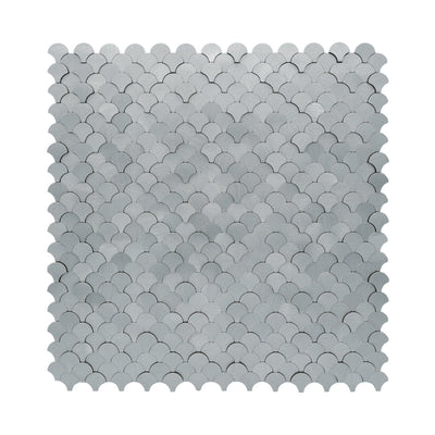 Zelfklevende Mozaïektegels Metaal Visschub Zilver 28,8×29,8 cm keukenachterwand