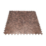 Zelfklevend Mozaïekpaneel | Visschub Donkerkoper | 28,8×29,8 cm | Metaal