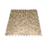 Zelfklevend Mozaïekpaneel | Visschub Goud | 28,8×29,8 cm | Metaal