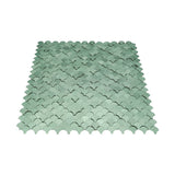 Zelfklevend Mozaïekpaneel | Visschub Pastelgroen | 28,8×29,8 cm | Metaal