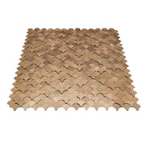 Zelfklevend Mozaïekpaneel | Visschub Koper | 28,8×29,8 cm | Metaal