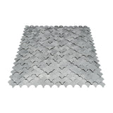 Zelfklevend Mozaïekpaneel | Visschub Zilver | 28,8×29,8 cm | Metaal