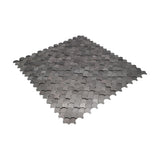 Zelfklevend Mozaïekpaneel | Visschub Antraciet | 28,8×29,8 cm | Metaal