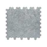 Zelfklevende Mozaïektegels Metaal Trifold 3D Zilver 30,3×28 cm keukenachterwand