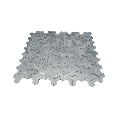 Zelfklevende mozaïektegel Trifold 3D Zilver - productfoto 2