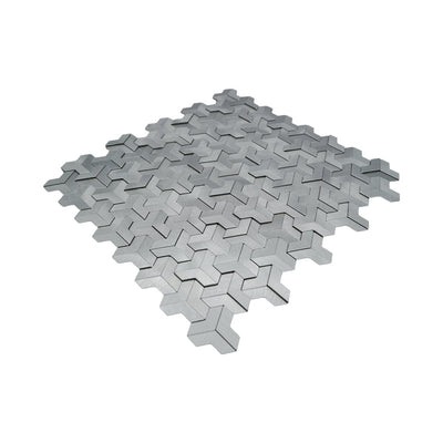 Zelfklevende mozaïektegel Trifold 3D Zilver - productfoto 3