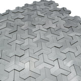 Zelfklevende Mozaïektegels Metaal | Trifold 3D Zilver | 30,3×28 cm | Keuken, Bad & WC