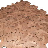 Zelfklevende Mozaïektegels Metaal | Trifold 3D Koper | 30,3×28 cm | Keuken, Bad & WC