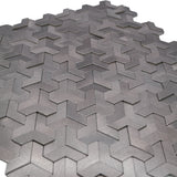 Zelfklevende Mozaïektegels Metaal | Trifold 3D Antraciet | 30,3×28 cm | Keuken, Bad & WC