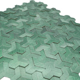 Zelfklevende Mozaïektegels Metaal | Trifold 3D Donkergroen | 30,3×28 cm | Keuken, Bad & WC