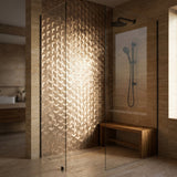Zelfklevende Mozaïektegels Metaal | Trifold 3D Naturel | 30,3×28 cm | Keuken, Bad & WC