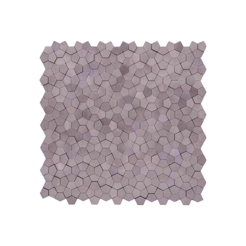 Zelfklevende Mozaïektegels Metaal Pentagon 3D Roze 28,2×28,2 cm keukenachterwand