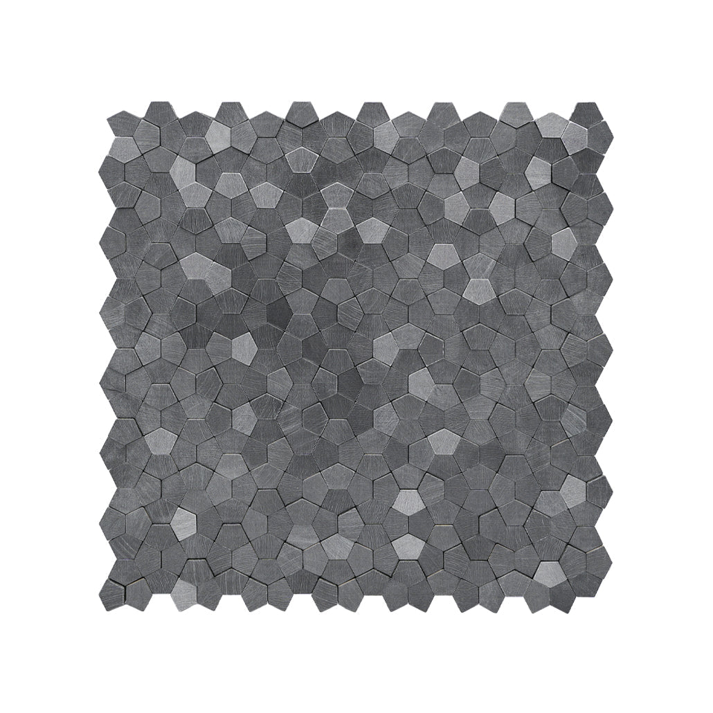 Zelfklevende Mozaïektegels Metaal Pentagon 3D Antraciet 28,2×28,2 cm keukenachterwand
