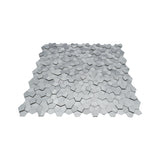 Zelfklevend Mozaïekpaneel | Pentagon 3D Zilver | 28,2×28,2 cm | Metaal