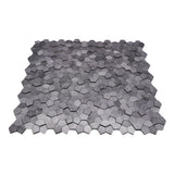 Zelfklevend Mozaïekpaneel | Pentagon 3D Grijs | 28,2×28,2 cm | Metaal