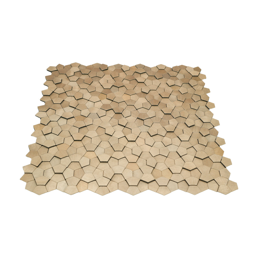 Zelfklevende mozaïektegel Pentagon 3D Champagne - productfoto 2