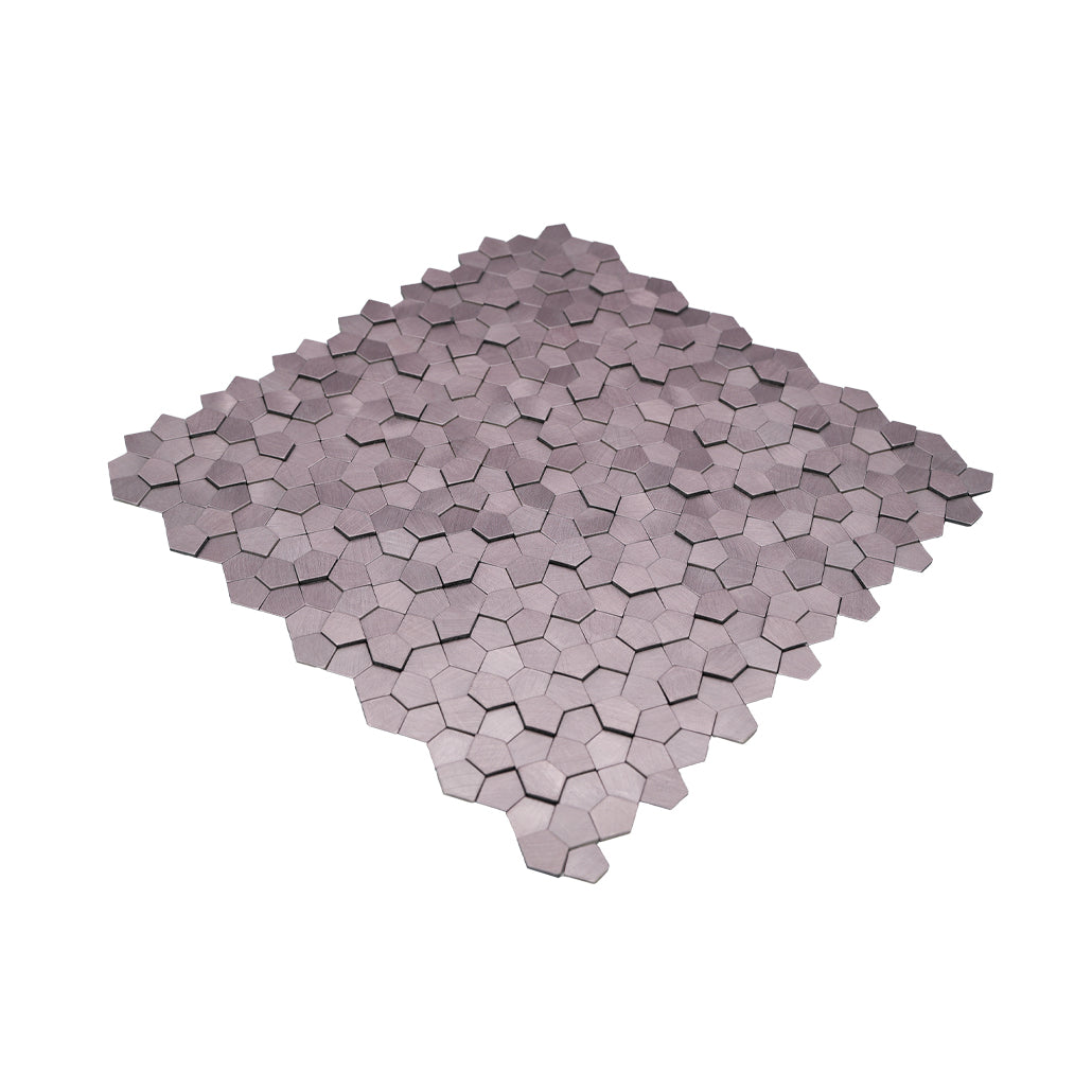 Zelfklevende mozaïektegel Pentagon 3D Roze - productfoto 3