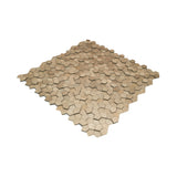 Zelfklevend Mozaïekpaneel | Pentagon 3D Champagne | 28,2×28,2 cm | Metaal