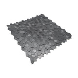Zelfklevend Mozaïekpaneel | Pentagon 3D Antraciet | 28,2×28,2 cm | Metaal