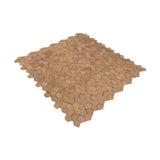 Zelfklevend Mozaïekpaneel | Pentagon 3D Zalm | 28,2×28,2 cm | Metaal