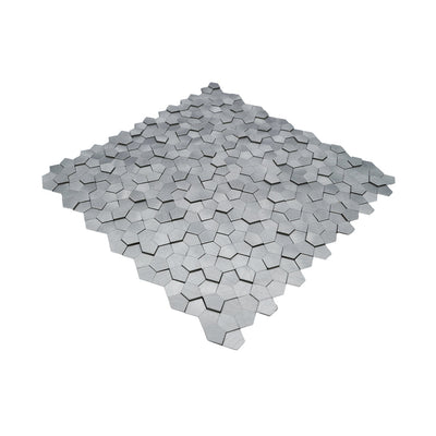 Zelfklevende mozaïektegel Pentagon 3D Zilver - productfoto 3