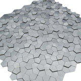 Zelfklevend Mozaïekpaneel | Pentagon 3D Zilver | 28,2×28,2 cm | Metaal