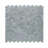 Zelfklevende Mozaïektegels Metaal Mini Hexagon 3D Grijs 29,8×30,7 cm keukenachterwand