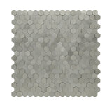 Zelfklevende Mozaïektegels Metaal Mini Hexagon 3D Zilver 29,8×30,7 cm keukenachterwand