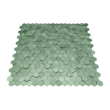 Zelfklevende Mozaïektegels Metaal | Mini Hexagon 3D Pastelgroen | 29,8×30,7 cm | Keuken, Bad & WC
