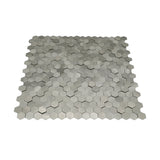 Zelfklevende Mozaïektegels Metaal | Mini Hexagon 3D Zilver | 29,8×30,7 cm | Keuken, Bad & WC