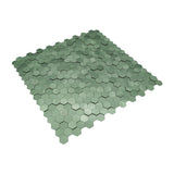 Zelfklevende Mozaïektegels Metaal | Mini Hexagon 3D Pastelgroen | 29,8×30,7 cm | Keuken, Bad & WC