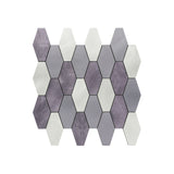 Zelfklevende Mozaïektegels Metaal Picket Mauve 30×30 cm keukenachterwand