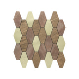 Zelfklevende Mozaïektegels Metaal Picket Bruin 30×30 cm keukenachterwand