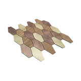 Zelfklevende Mozaïektegels Metaal | Picket Bruin | 30×30 cm | Keuken, Bad & WC