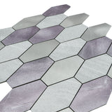 Zelfklevende Mozaïektegels Metaal | Picket Grijs | 30×30 cm | Keuken, Bad & WC